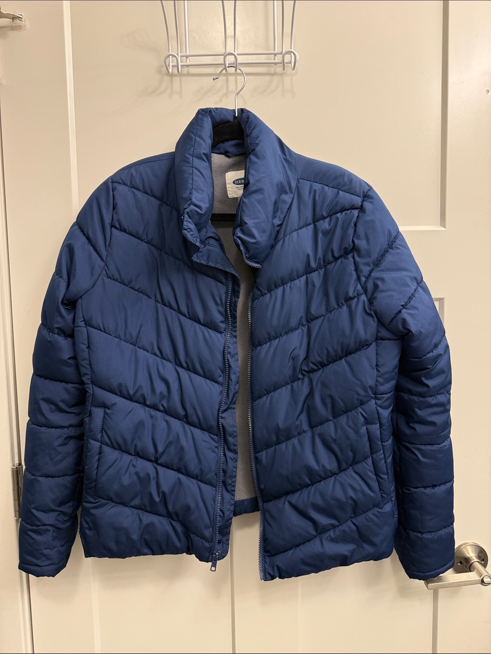 🔴LAST CALL‼️ Old Navy Navy Blue Fleece Jacket with Grey Interior Lining